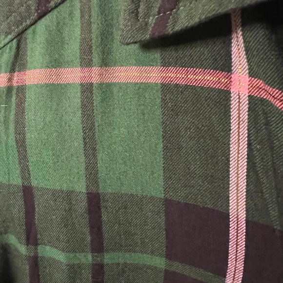NOT FOR SALE The Supersoft Flannel Shirt Shimmery Holiday Plaid - Picture 5 of 6